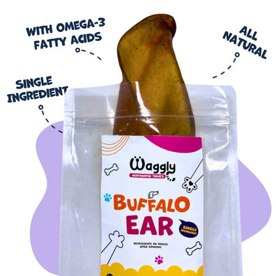 Dehydrated Buffalo Ear - All Natural Treat for Dogs